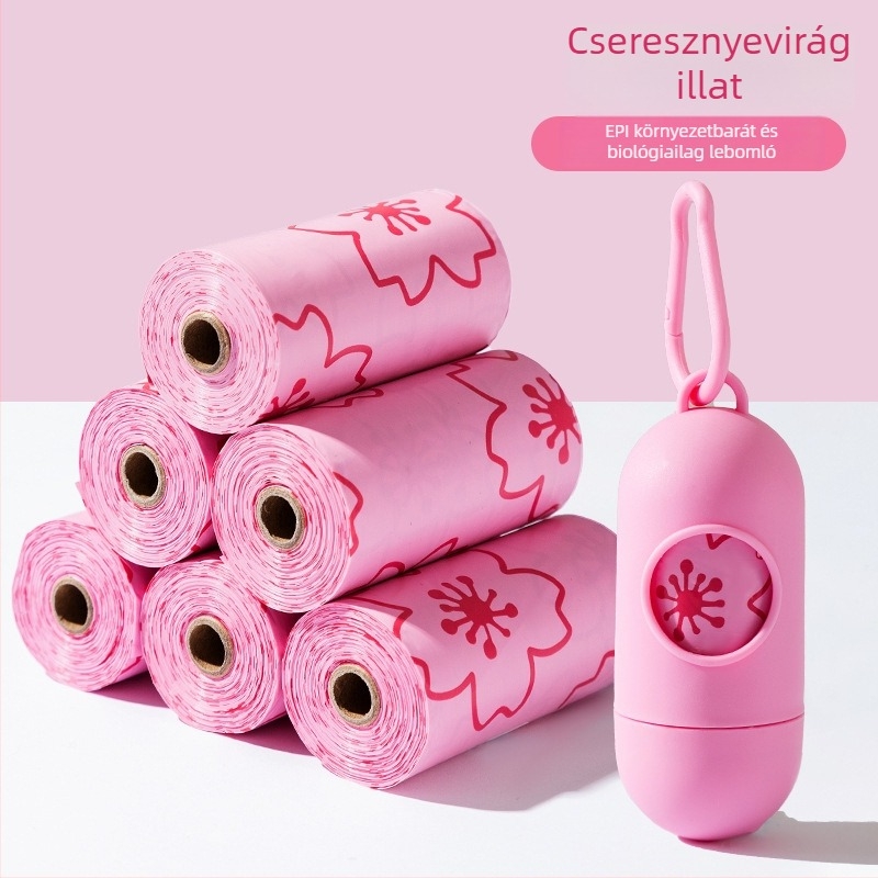 Rolós magáncímkés ürülékszacskók biológiailag lebomló anyagból, szabványos vastagságú