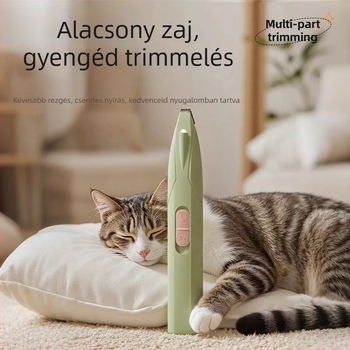 Macska- és kutya tappancs szőrzetvágó — ABS test, pengék rozsdamentes acél és kerámia, PP alkatrészek; Termékkód: 25H0091M; Importált: Nem