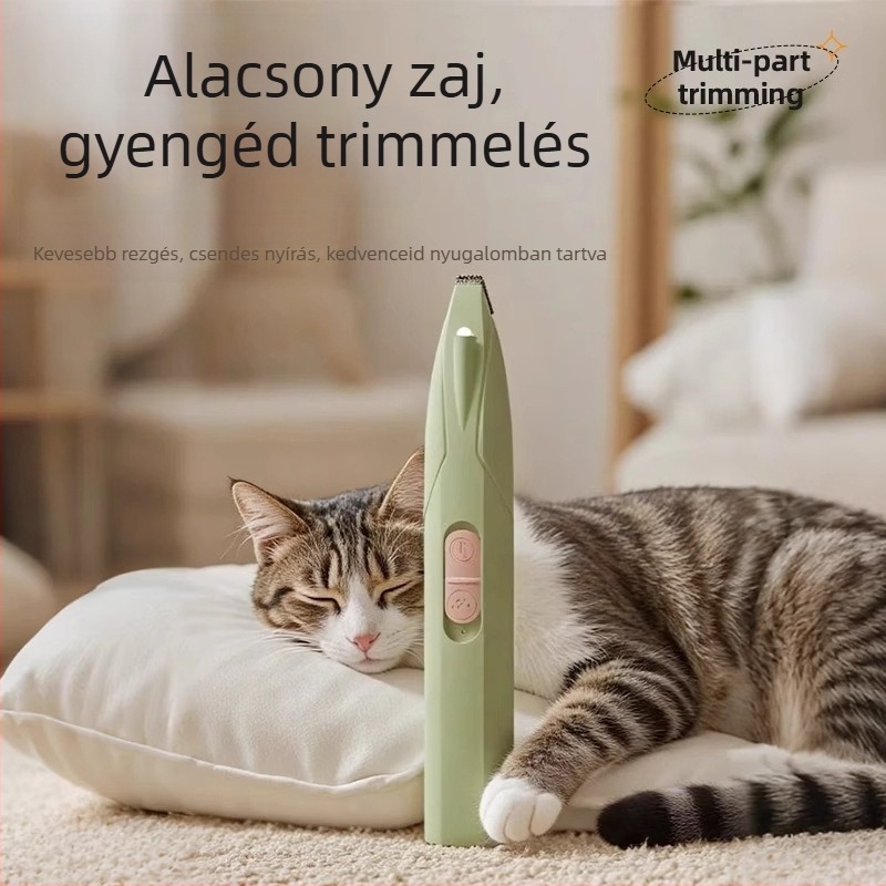 Macska- és kutya tappancs szőrzetvágó — ABS test, pengék rozsdamentes acél és kerámia, PP alkatrészek; Termékkód: 25H0091M; Importált: Nem