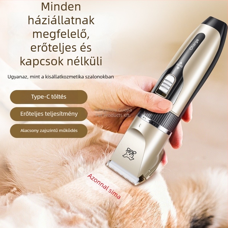 Kutyák számára készült halk elektromos hajvágó és tappancsszőr-ápoló, alkalmas macskáknak és kutyáknak
