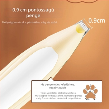 Elektronikus karmavágó macskáknak és kutyáknak — csendes működés, szőrzet vágása a mancsokon, háziállatok ápolására alkalmas