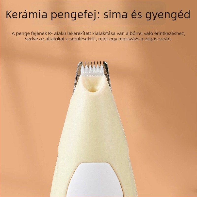 Elektronikus karmavágó macskáknak és kutyáknak — csendes működés, szőrzet vágása a mancsokon, háziállatok ápolására alkalmas