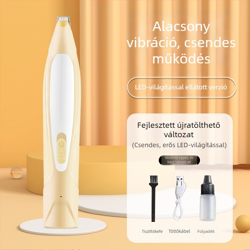 Elektronikus karmavágó macskáknak és kutyáknak — csendes működés, szőrzet vágása a mancsokon, háziállatok ápolására alkalmas