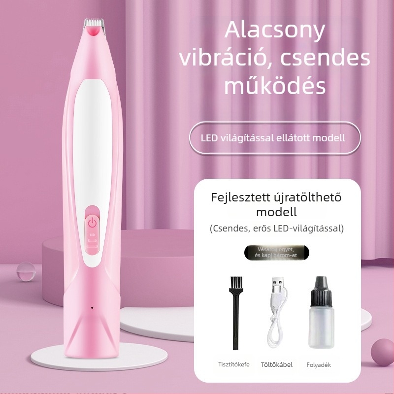 Elektronikus karmavágó macskáknak és kutyáknak — csendes működés, szőrzet vágása a mancsokon, háziállatok ápolására alkalmas