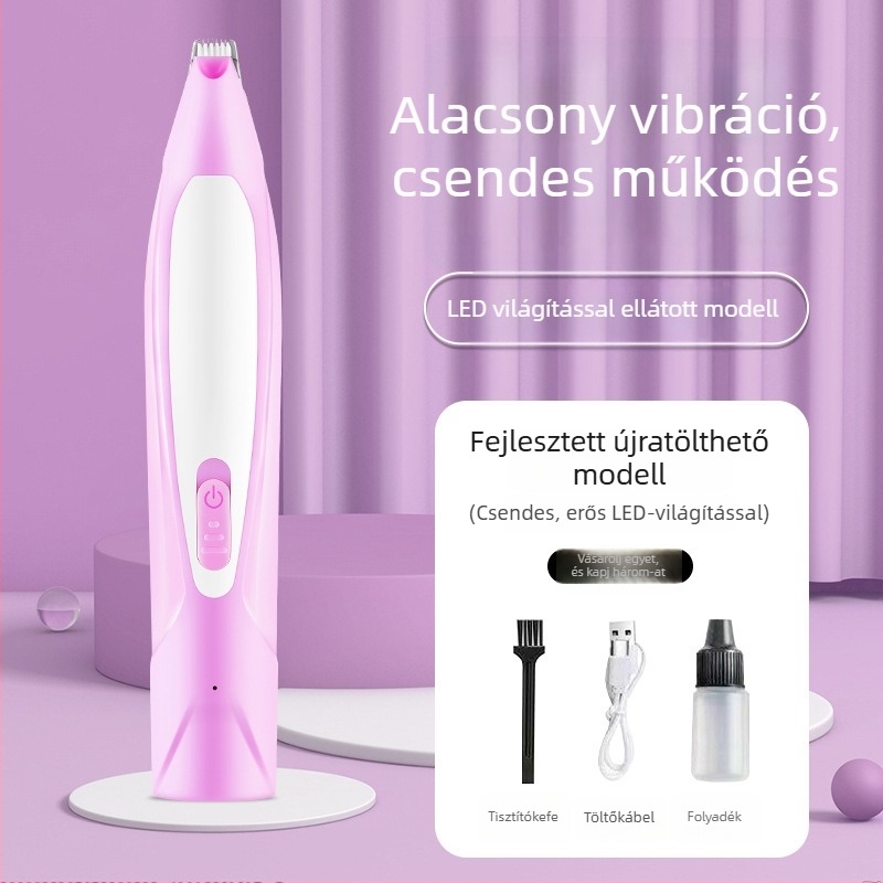 Elektronikus karmavágó macskáknak és kutyáknak — csendes működés, szőrzet vágása a mancsokon, háziállatok ápolására alkalmas