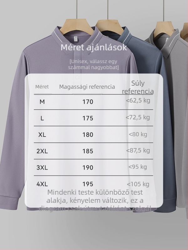 Gyapjú polo felső, nehéz fleece 240 g, anti-pilling, hosszú ujjú galléros, őszi stílus