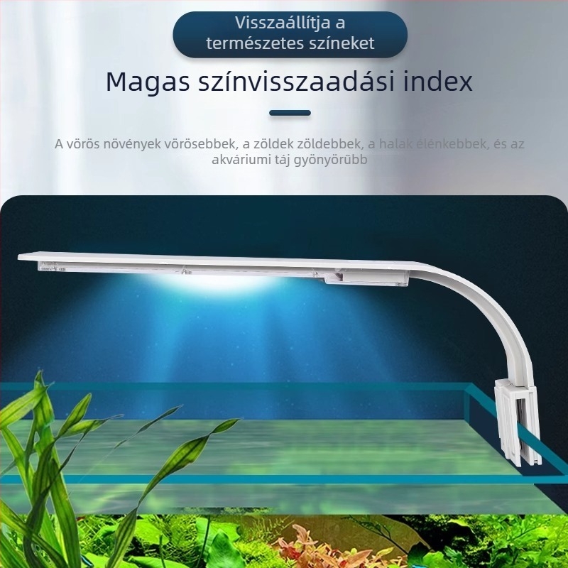 Akváriumi LED clip-lámpa növényekhez, kompakt, vízálló, 5W, 0,3 kg, modell X5, műanyag, Small Tank