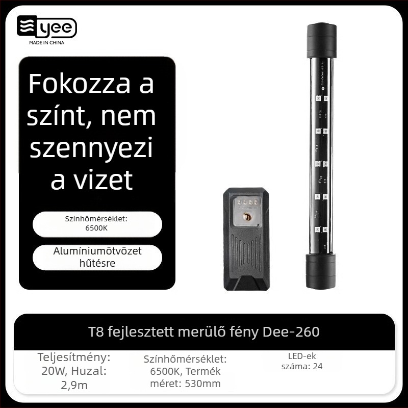 Yee üveg akváriumlámpa – akváriumi világítás, vízálló, súly 1,2 kg