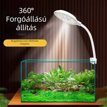 Akvarisztikus LED klipszes lámpa, energiatakarékos világítás, ABS anyag, 5W/7W