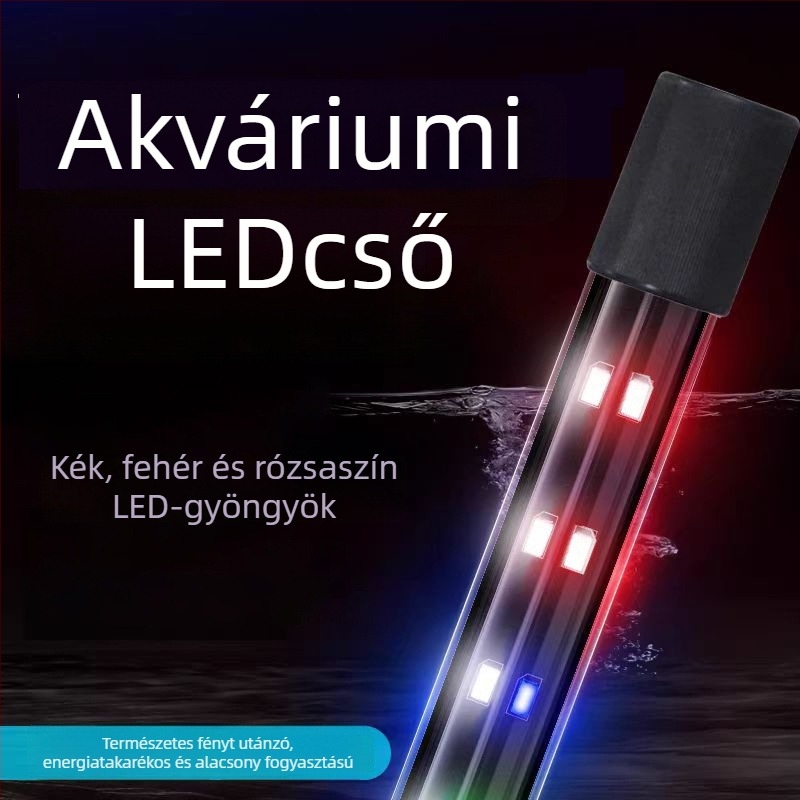 LED akváriumi lámpa, üvegcsővel, 220–240V, 2 kg, energiatakarékos