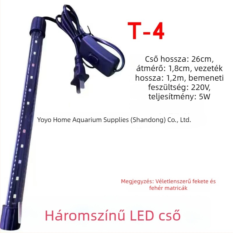 LED akváriumi lámpa, üvegcsővel, 220–240V, 2 kg, energiatakarékos