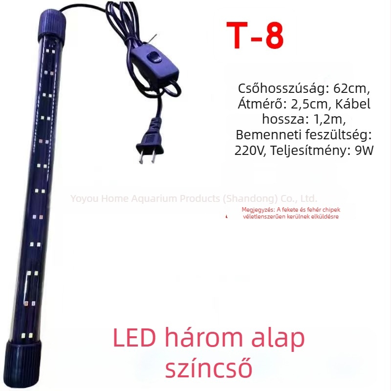 LED akváriumi lámpa, üvegcsővel, 220–240V, 2 kg, energiatakarékos