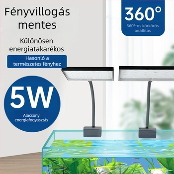 LED akváriumlámpa kampós - cseppálló, energiatakarékos 9W/15W/5W/8W, akváriumi világítás