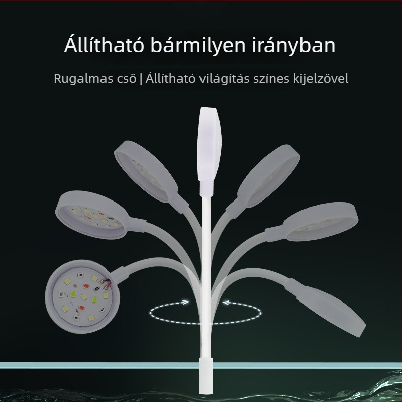 Klipfény az akváriumhoz - LED, USB tápellátás, 3W, 70 g, akváriumi növények megvilágítása