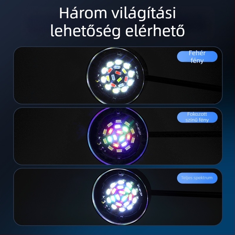 Akvaris LED világítás – teljes spektrumos növényes akváriumokhoz – USB táplálás