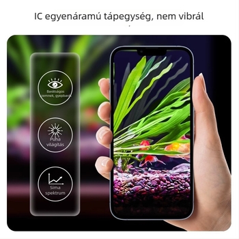 Yee teljes spektrumú akváriumi lámpa csipeszes kivitelben növényes akváriumhoz, 5W/7W/10W, 300 g