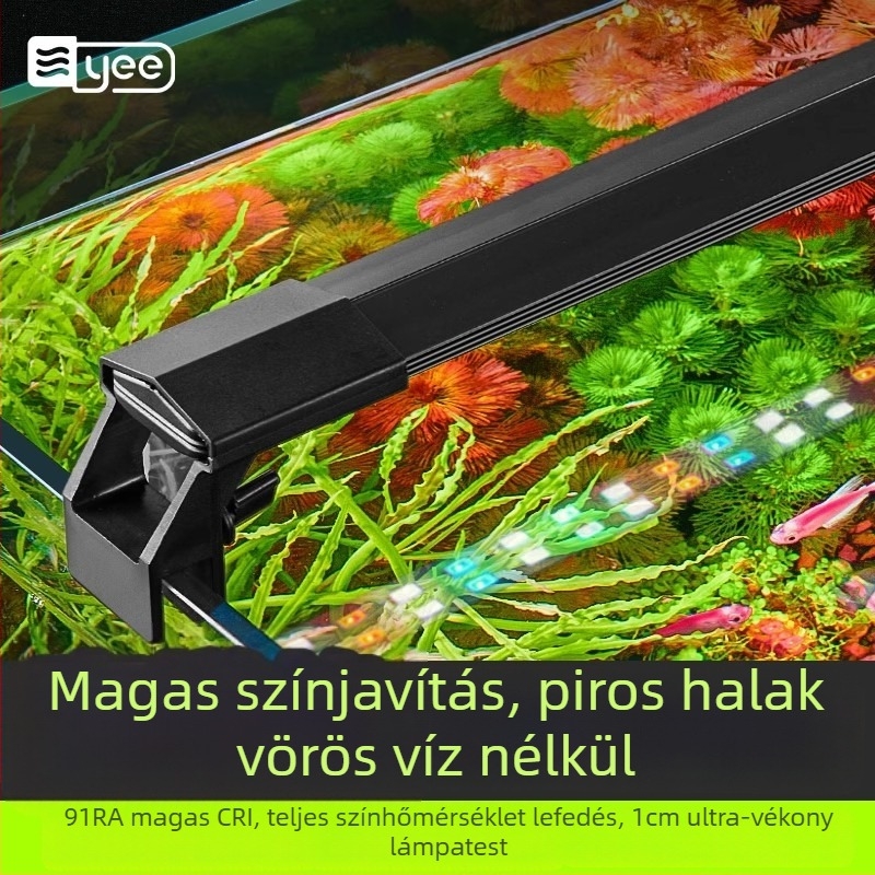 Yee teljes spektrumú akváriumi lámpa csipeszes kivitelben növényes akváriumhoz, 5W/7W/10W, 300 g