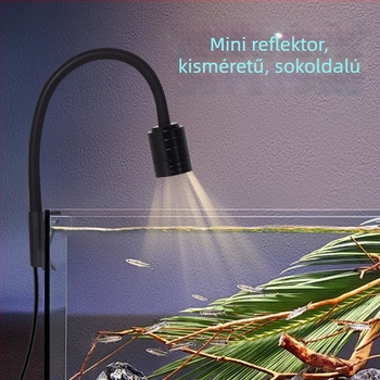 Quanlong akváriumi csíptetős LED-lámpa – fém ház, LED világítás, 3W teljesítmény, 1 kg súly