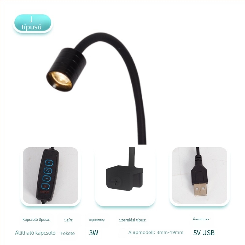 Quanlong akváriumi csíptetős LED-lámpa – fém ház, LED világítás, 3W teljesítmény, 1 kg súly