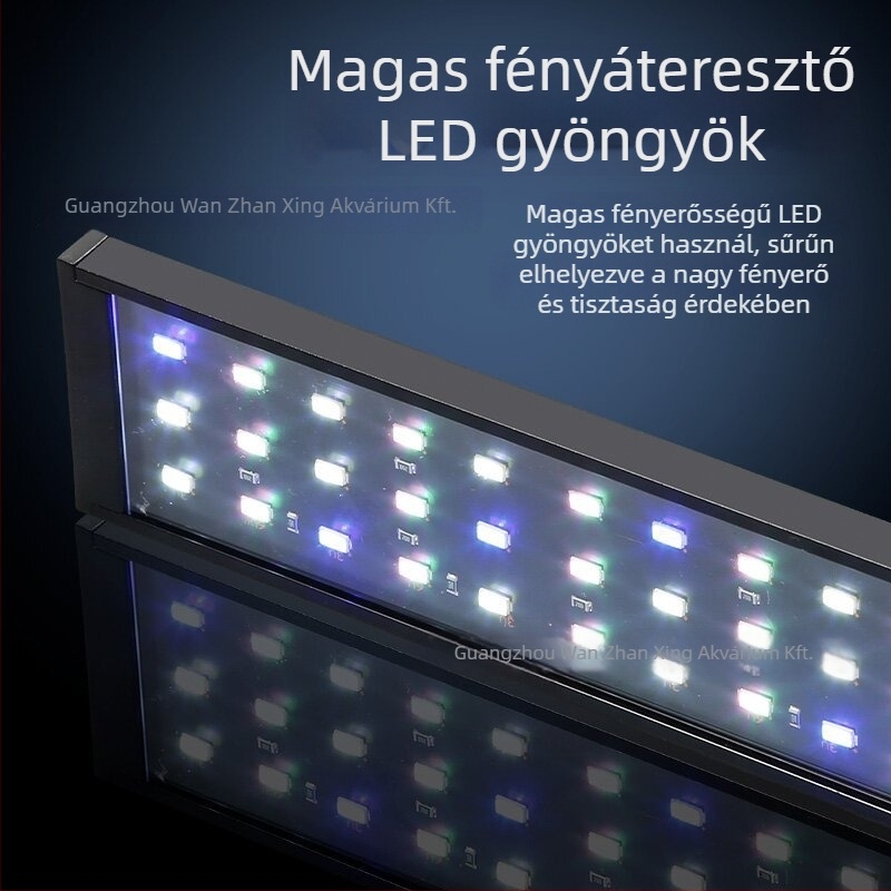 Intelligens teljes spektrumú LED akváriumi fény, 12–24W, 0,4 kg
