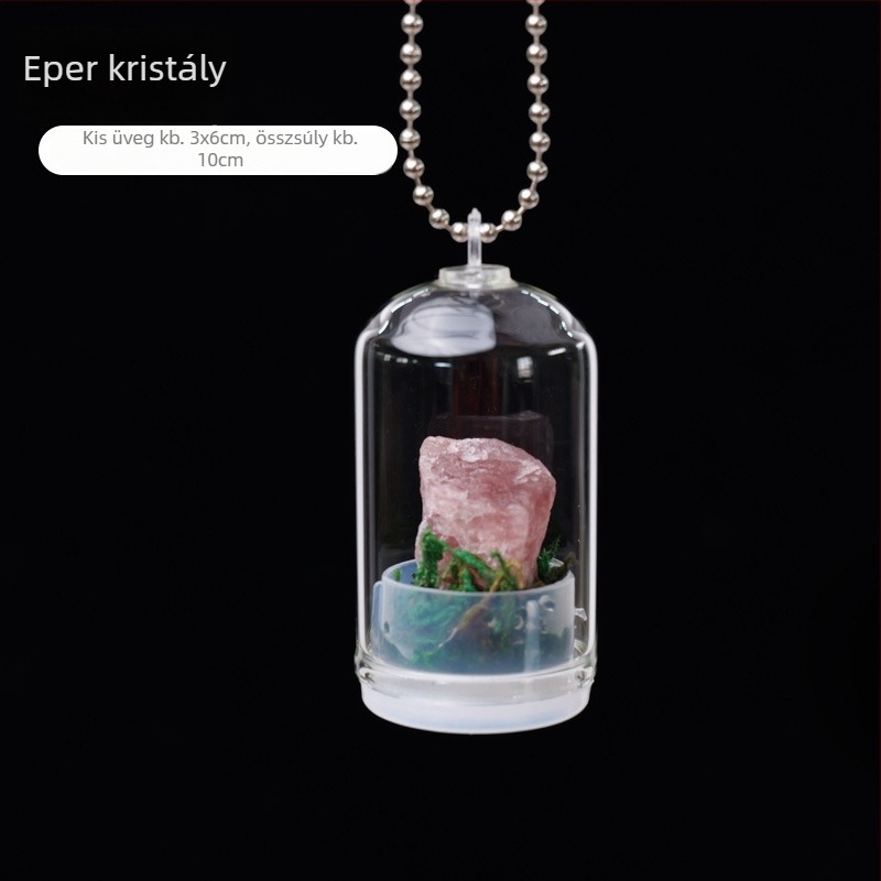 Kristály kívánság üveg — mini tájkép dekoráció, Runyangshi, geometriás stílus, PP zacskóban csomagolás, modern minimalist