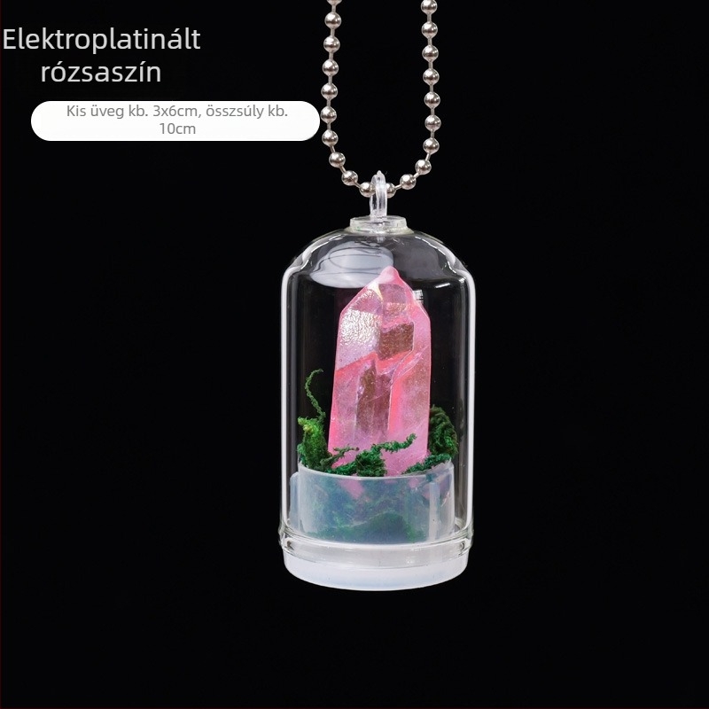 Kristály kívánság üveg — mini tájkép dekoráció, Runyangshi, geometriás stílus, PP zacskóban csomagolás, modern minimalist
