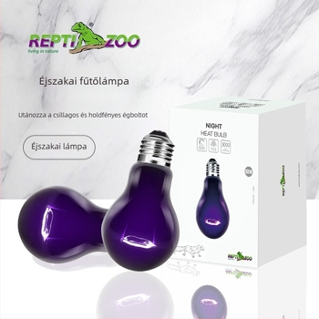 Reptizoo éjszakai fény és fűtő lámpa hüllőknek – üveg + fűtő vezeték, Modell MHL, 35–100W, nyújt éjszakai fényt és meleget