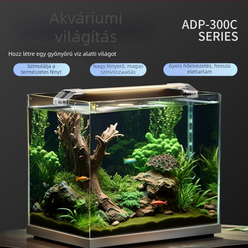 LED akváriumi fény növények számára, alumíniumötvözet ház, állítható fényerő, modell LDP, 0.5 kg