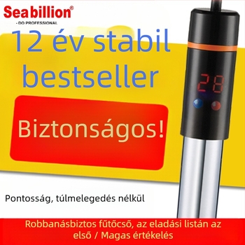 Rozsdamentes acél akváriumi fűtőkar, robbanásbiztos, automatikus hőmérséklet-szabályozás, 200W/300W, mini teknősfűtő