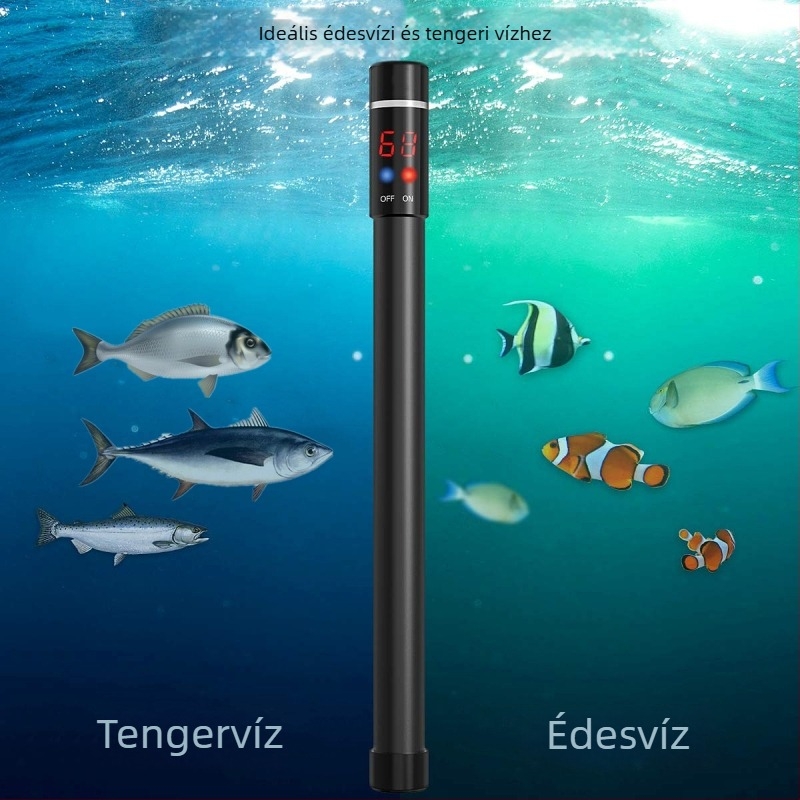 Rozsdamentes acél akváriumi fűtőkar, robbanásbiztos, automatikus hőmérséklet-szabályozás, 200W/300W, mini teknősfűtő