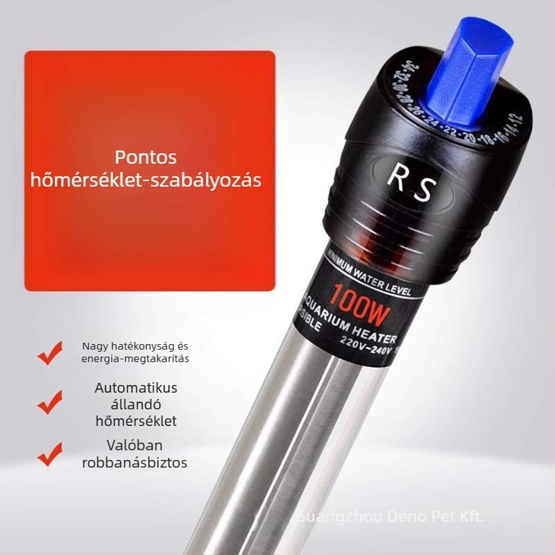 Akváriumi fűtőpálca (rozsdamentes acél; 50–500 W; 0,4 kg; márka Risheng)