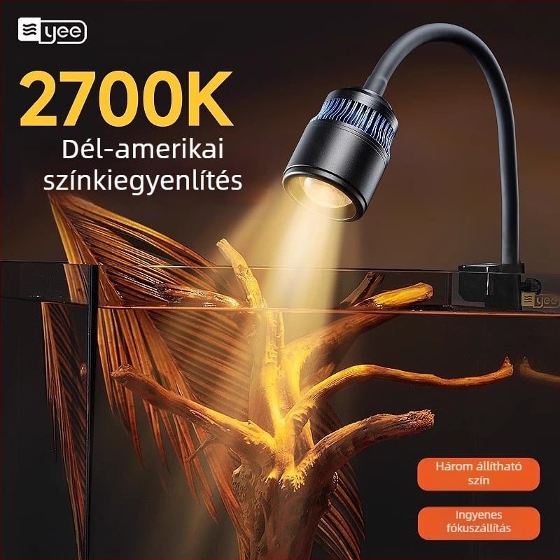 Akvárium LED klipszlámpa állítható fókuszú világításhoz (Márka: yee; Teljesítmény: 3W-50W; Súly: 600 g; Anyag: PC tűzálló; Funkció: Világítás)