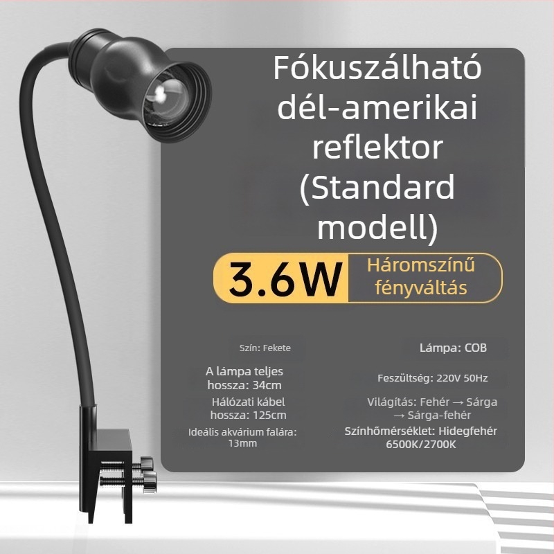 Akvárium LED klipszlámpa állítható fókuszú világításhoz (Márka: yee; Teljesítmény: 3W-50W; Súly: 600 g; Anyag: PC tűzálló; Funkció: Világítás)