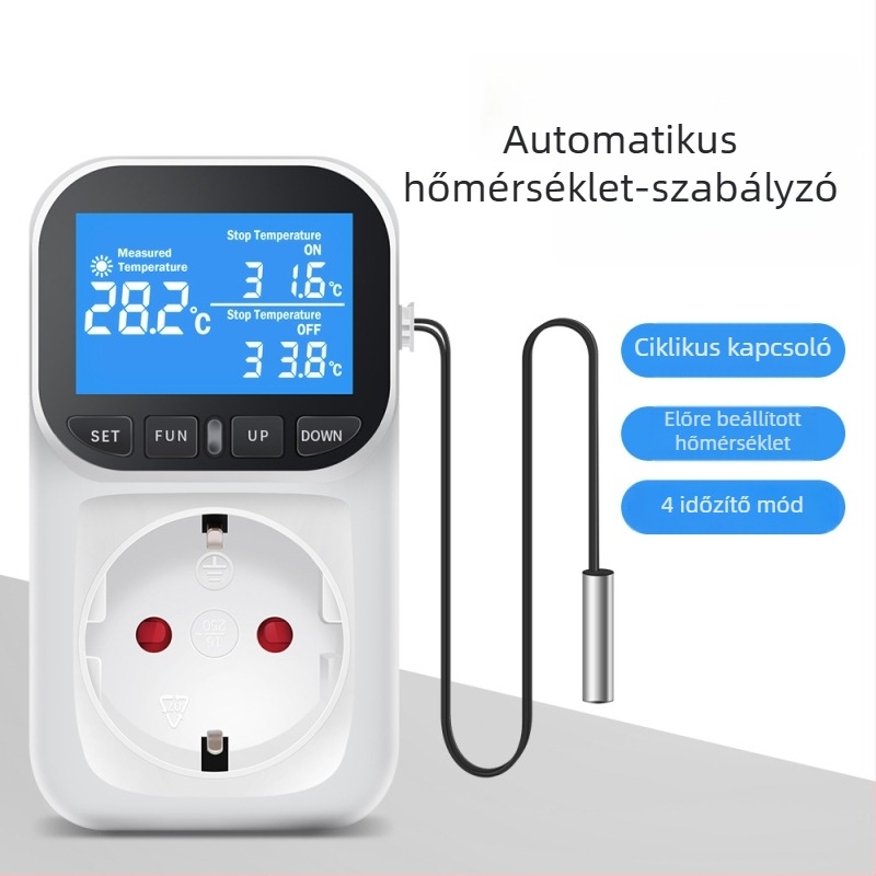 Akváriumi termosztát érintőképernyővel, digitális kijelzővel és intelligens hőmérséklet-vezérléssel