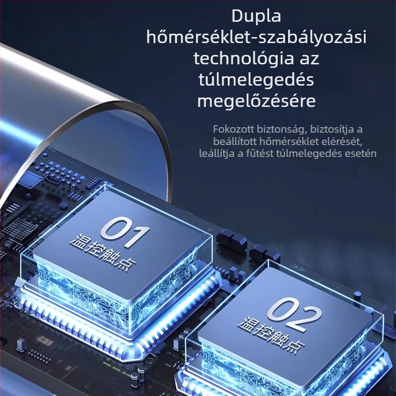 Rozsdamentes acél akváriumi fűtőelem automatikus hőmérséklet-szabályozással, robbanásbiztos kivitel és energiatakarékos