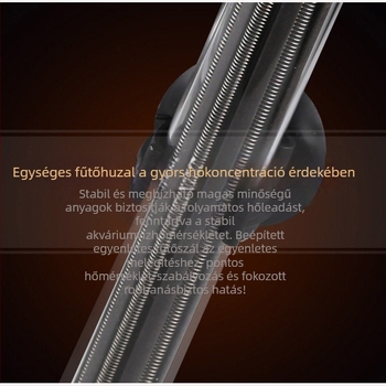 Akváriumfűtőszál kvarccsővel, JRB sorozat, márka Jialu, teljesítmény 50–500 W