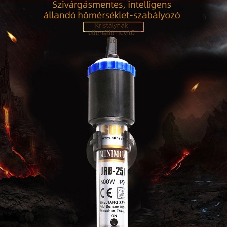 Akváriumfűtőszál kvarccsővel, JRB sorozat, márka Jialu, teljesítmény 50–500 W