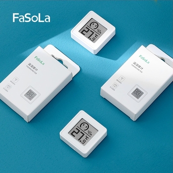 FaSoLa Beltéri Digitális Hőmérő Páratartalom-mérővel — Falra Szerelhető, Helyiség Hőmérséklete és Páratartalma
