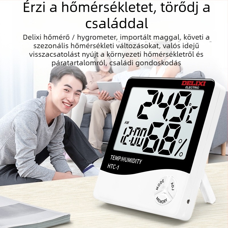 Delixi szobatermometer, 0,1°C felbontás