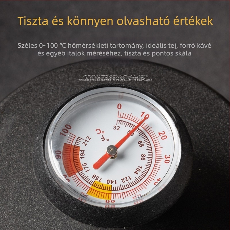 ComeMore élelmiszer-hőmérő rozsdamentes acélból tejhez, kávéhoz és vízhez – gyártási testreszabás, licencelhető magáncímke, dobozban 300 darab