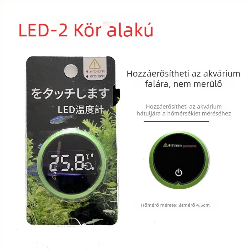 KT-902 Induktív elektronikus kettős kijelzős akváriumi hőmérő