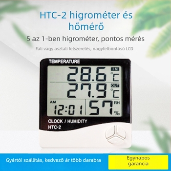 Beltéri/kültéri hőmérséklet- és páratartalom-mérő — hőmérséklet ±1°C, páratartalom ±5%, 7-es elem