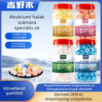 Díszhalak számára ásványi só — műanyag anyag; Kiyono wood márka; tömeg 1000 g / 1500 g / 2500 g; akvárium felszerelés