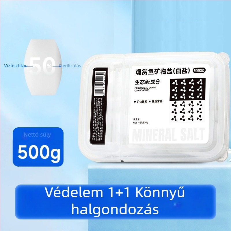 Díszhalak számára ásványi só — műanyag anyag; Kiyono wood márka; tömeg 1000 g / 1500 g / 2500 g; akvárium felszerelés