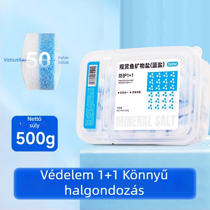 Díszhalak számára ásványi só — műanyag anyag; Kiyono wood márka; tömeg 1000 g / 1500 g / 2500 g; akvárium felszerelés