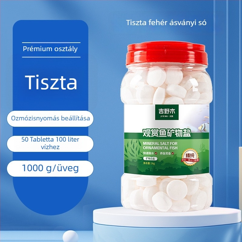 Díszhalak számára ásványi só — műanyag anyag; Kiyono wood márka; tömeg 1000 g / 1500 g / 2500 g; akvárium felszerelés