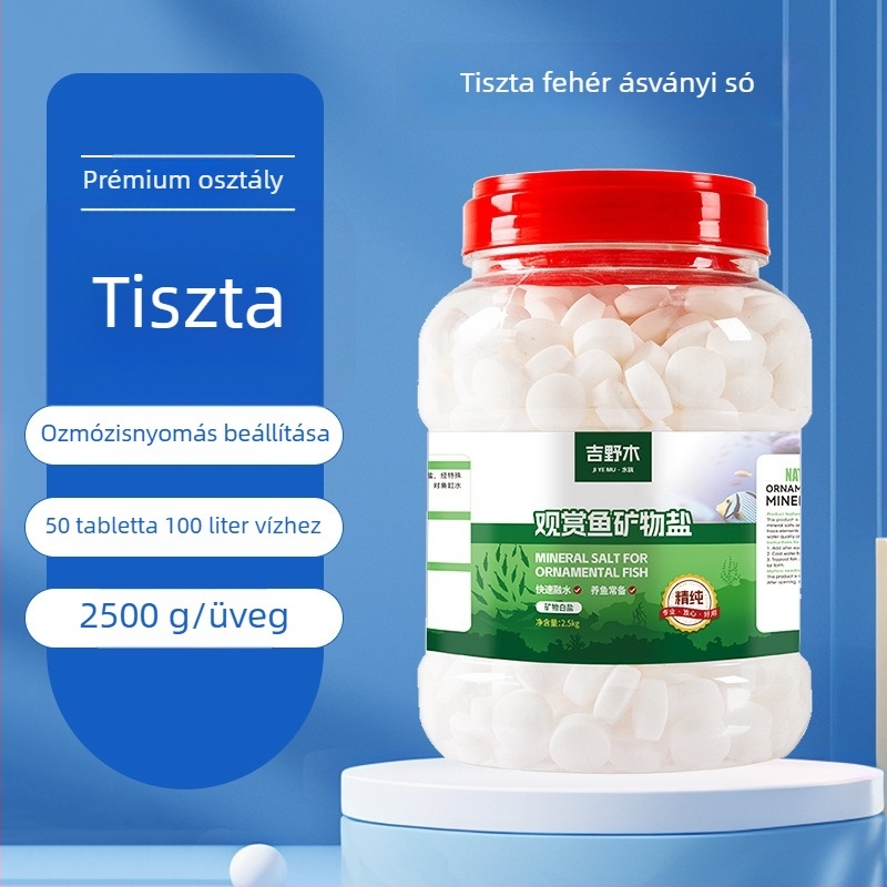 Díszhalak számára ásványi só — műanyag anyag; Kiyono wood márka; tömeg 1000 g / 1500 g / 2500 g; akvárium felszerelés