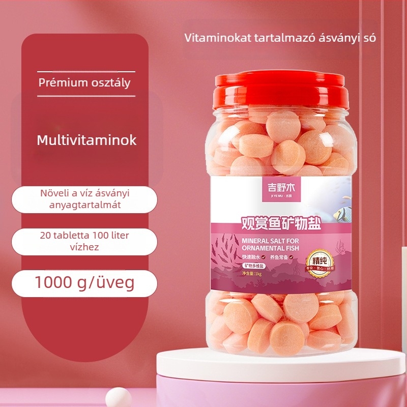 Díszhalak számára ásványi só — műanyag anyag; Kiyono wood márka; tömeg 1000 g / 1500 g / 2500 g; akvárium felszerelés