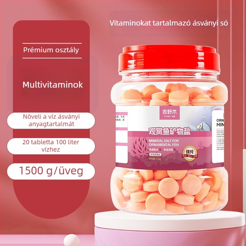 Díszhalak számára ásványi só — műanyag anyag; Kiyono wood márka; tömeg 1000 g / 1500 g / 2500 g; akvárium felszerelés