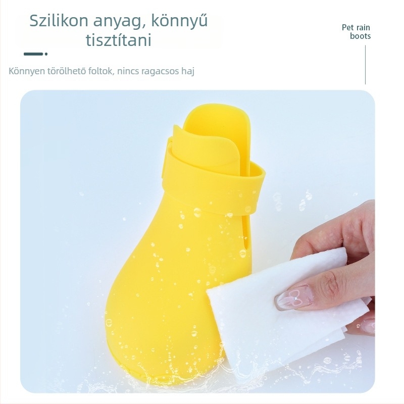 Huisen kutyáknak gumicsizma esőre – vízálló, csúszásmentes, kopásálló, téli stílus, INS
